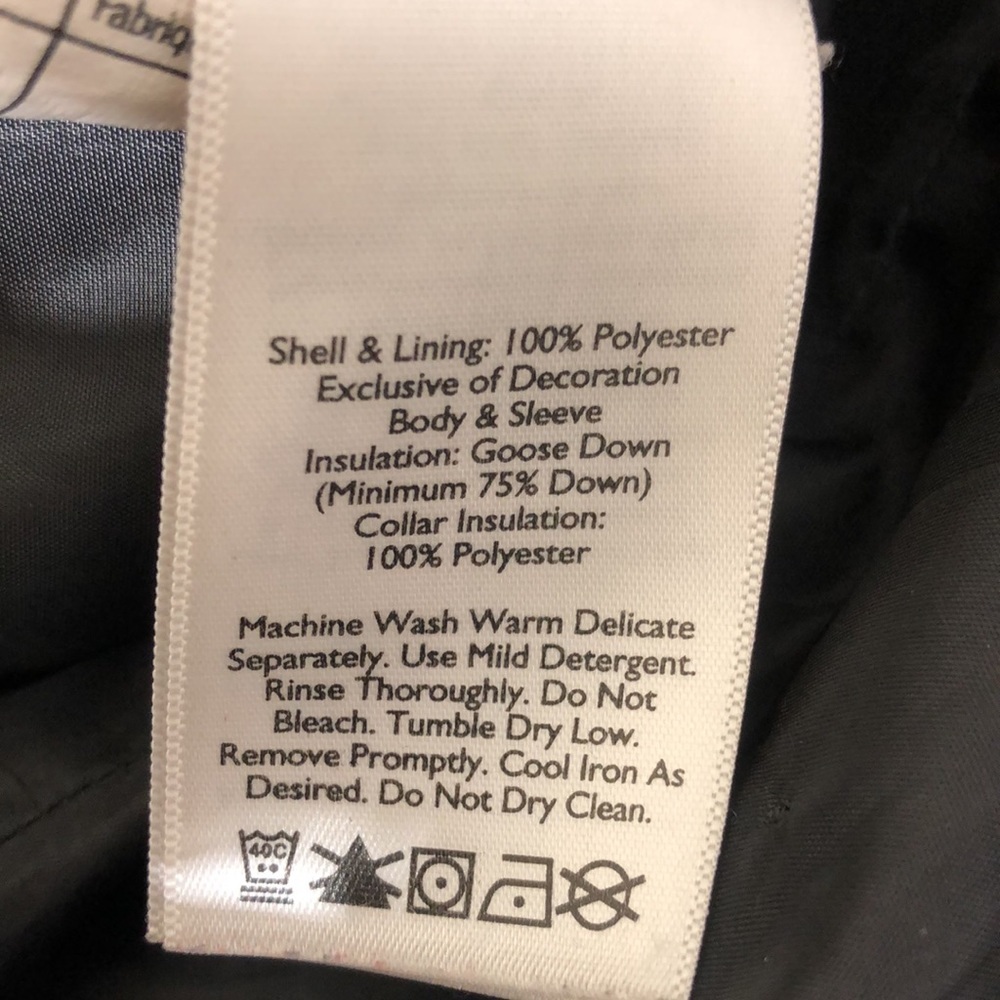 Eddie Bauer goose down jacket Black M - Picture 10 of 11